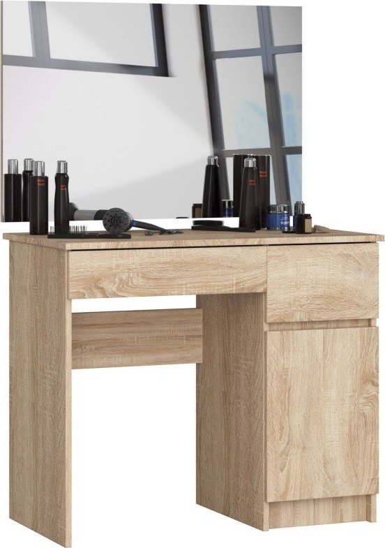 Fabryka Mebli Akord TOALETKA KOSMETYCZNA Z LUSTREM P-2/SL 900x600 PRAWA DĄB SONOMA