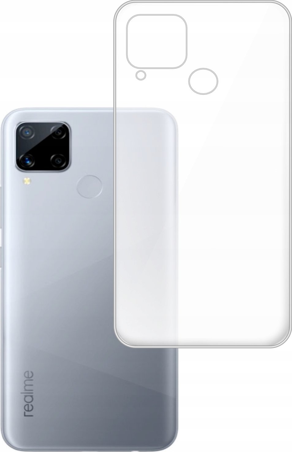 Hello Case ETUI DO REALME C15 GUMOWE OBUDOWA CASE SILIKON SLIM POKROWIEC CLEAR VIEW