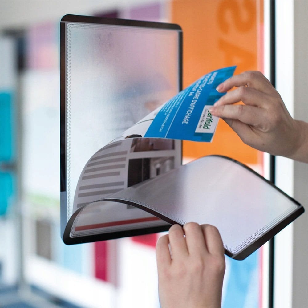 3L Dwie kieszenie samoprzylepne A4 Tarifold Magneto Niebieskie