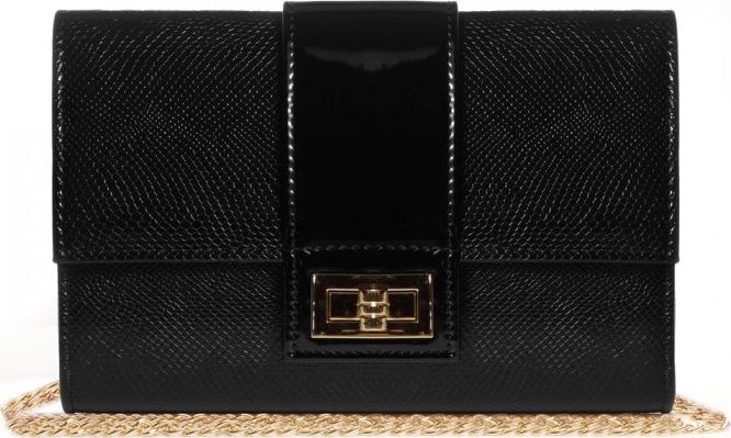 Solome CZARNA KOPERTÓWKA TOREBKA WIZYTOWA M2 SOLOME SNAKE