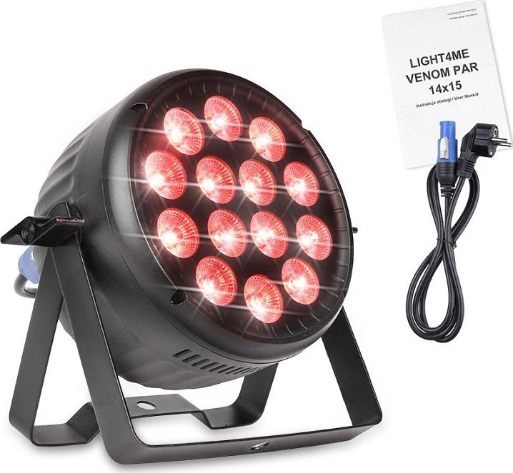 LIGHT4ME LIGHT4ME VENOM PAR 14X15 reflektor LED RGBW dekoracja światłem