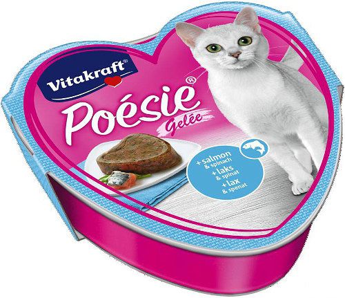 Vitakraft Poesie Łosoś i szpinak w galaretce tacka - 85g
