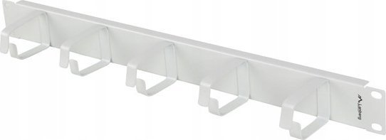 Lanberg Organizer kabli Lanberg AK-1701-S 19" 1U z 5 metalowymi uchwytami typ B szary