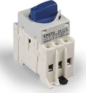 Ensto Rozłącznik 3 x 20A z niebieskim pokrętłem montaż na DIN 35 lub płycie (KS3.20)