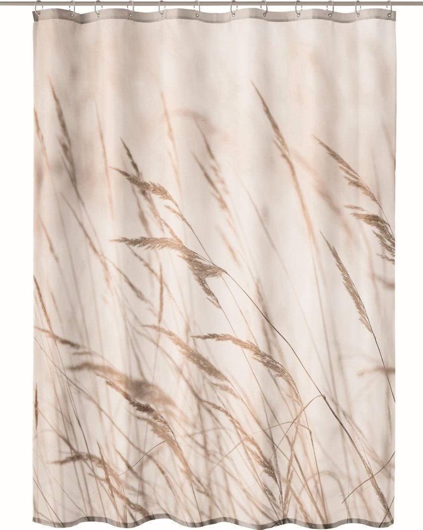Kleine Wolke Kleine Wolke Sylt Tekstylna Zasłona prysznicowa beż motyw traw 180x200 cm