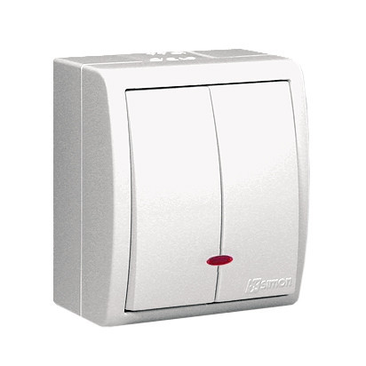 Kontakt-Simon Łącznik świecznikowy AQUARIUS IP54 biały z podświetleniem