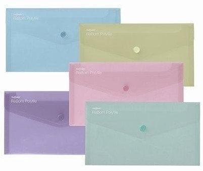 Snopake Teczka kopertowa DL pastel mix (5szt)