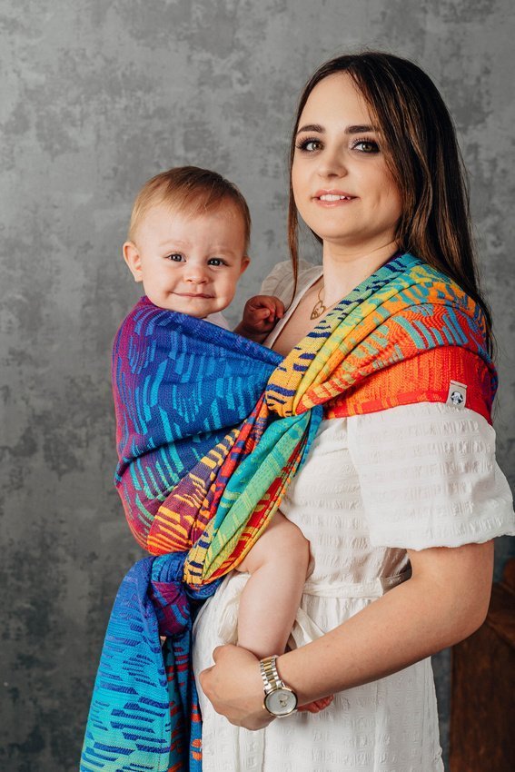 LennyLamb Chusta tkana LennyLamb - Tęczowy Chevron 7 (5.2 m.)