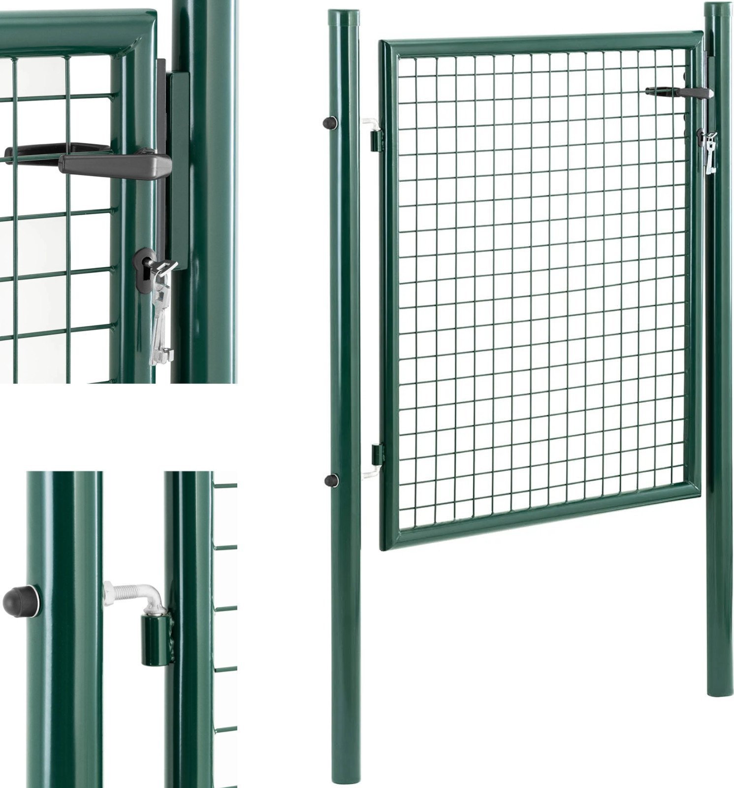 Wiesenfield Brama furtka wejściowa ogrodowa ze stali 107.5 x 150 cm Brama furtka wejściowa ogrodowa ze stali 107.5 x 150 cm