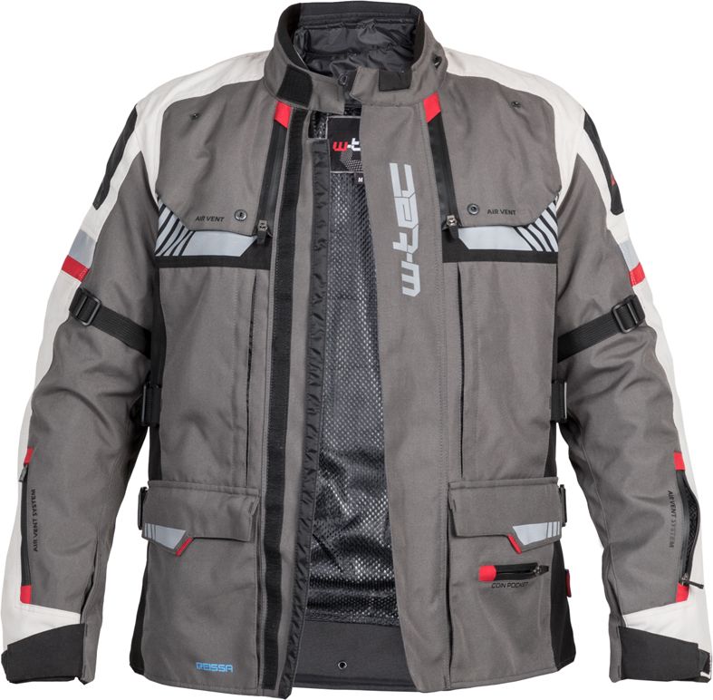 W-Tec Kurtka motocyklowa Excellenta szara r. S (16731-S)