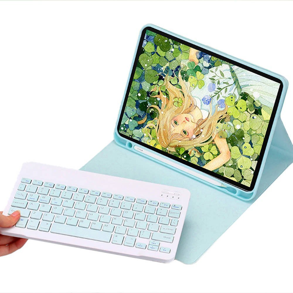 Strado Etui z klawiaturą Bluetooth i uchwytem na rysik do Apple iPad AIR 4/ Pro 11 2020 (Niebieskie) uniwersalny
