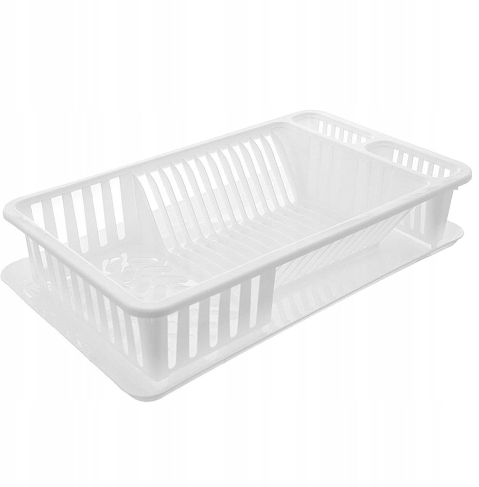 Suszarka do naczyń na naczynia plastikowa stojąca biała 45.5x28x10cm ORION 155206