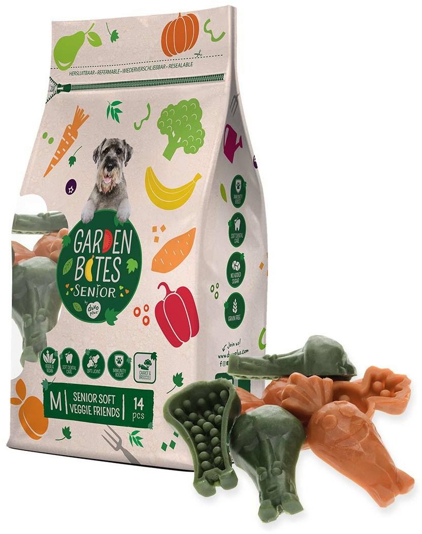 Duvo+ GARDEN BITES SENIOR SOFT VEGGIE FRIENDS "M" 8.5cm 14szt /210g 3/36