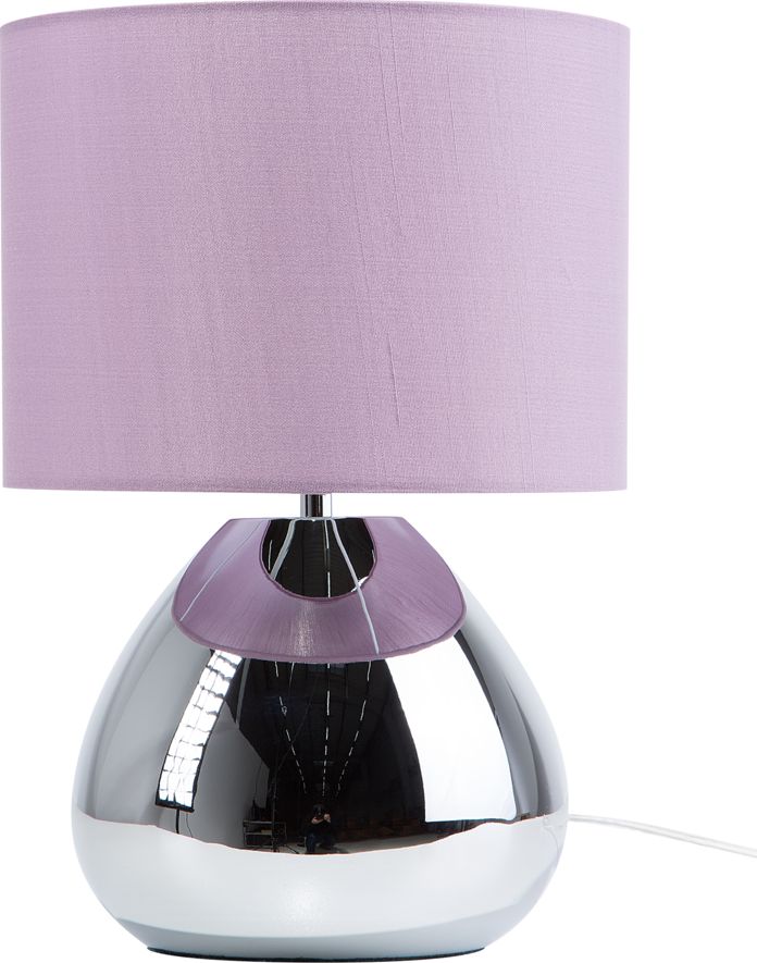 Lampa stołowa Beliani Lampka nocna metalowa fioletowa RONAVA