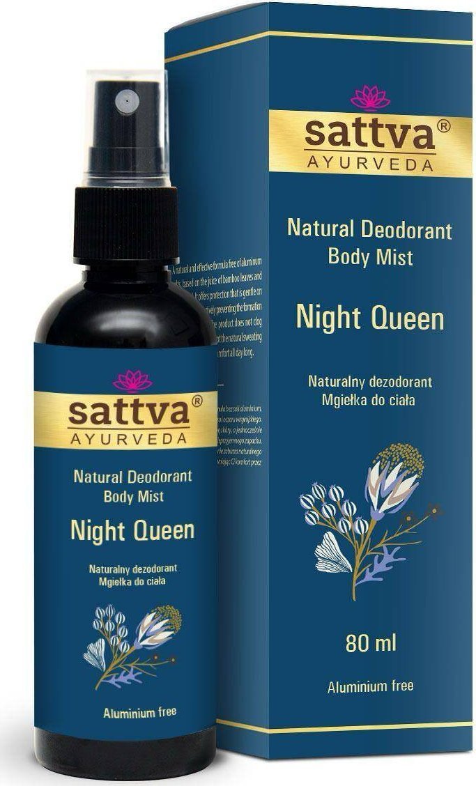 Sattva Sattva Natural Deodorant Body Mist naturalny dezodorant w formie mgiełki do ciała Night Queen 80ml