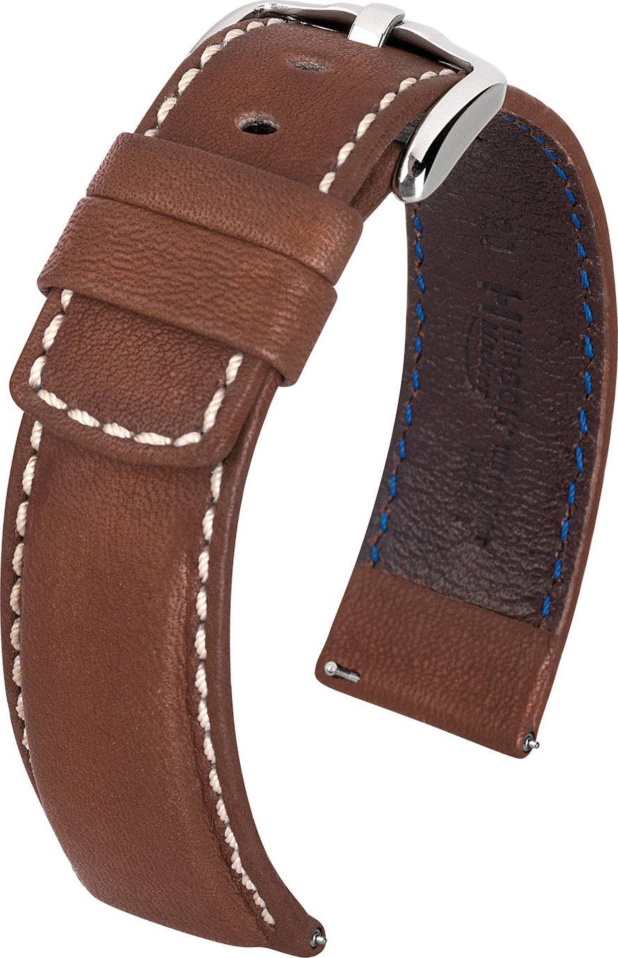 Hirsch Skórzany wodoodporny pasek do zegarka 20 mm HIRSCH Mariner 14502110-2-20
