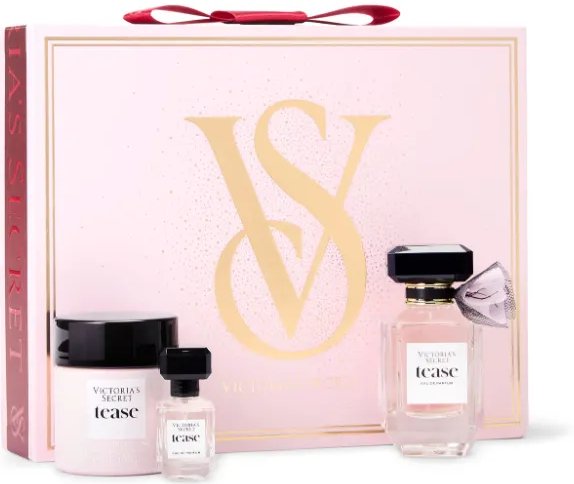 Victorias Secret Tease Balsam do ciała 113G + Miniaturka 7,5Ml + Woda toaletowa 50Ml