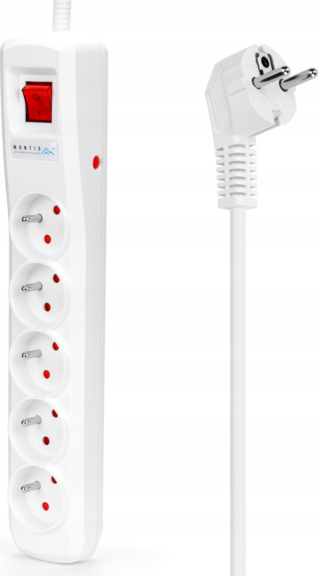 Montis Listwa zasilająca przeciwprzepięciowa 1,5m MONTIS MT145-1,5 biała