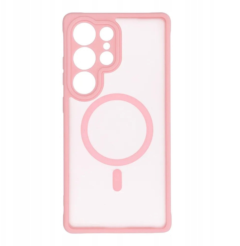 Futerał FULL MATTE MAG COVER kompatybilny z MagSafe do SAMSUNG S24 FE jasny różowy
