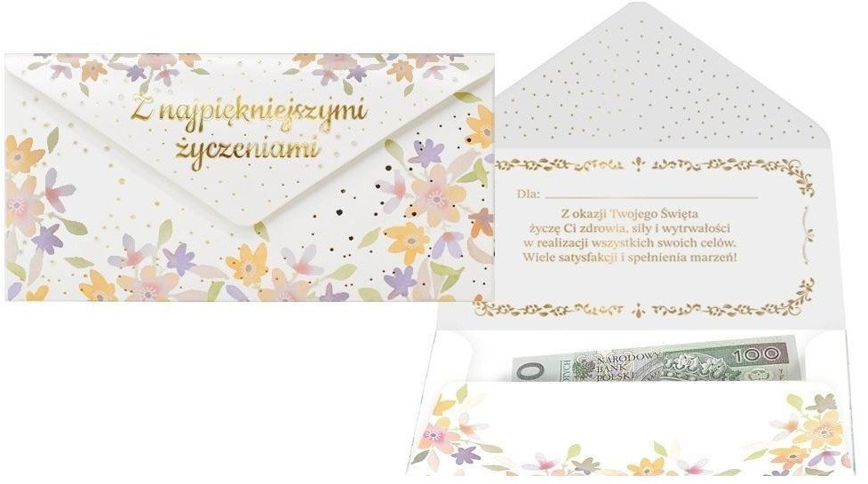 Koperta podarunkowa Z najpiękniejszymi życzeniami