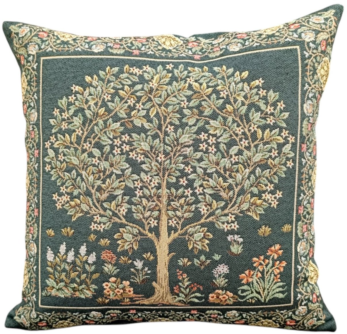 Poszewka dekoracyjna 45x45 cm Drzewo granat 4077AZ