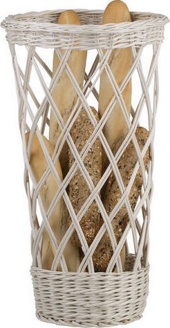 WickerPL WIKLINOWY OKRĄGŁY AŻUROWY KOSZ NA BAGIETKI / KOSZ NA PARASOLE 29 H55 CM