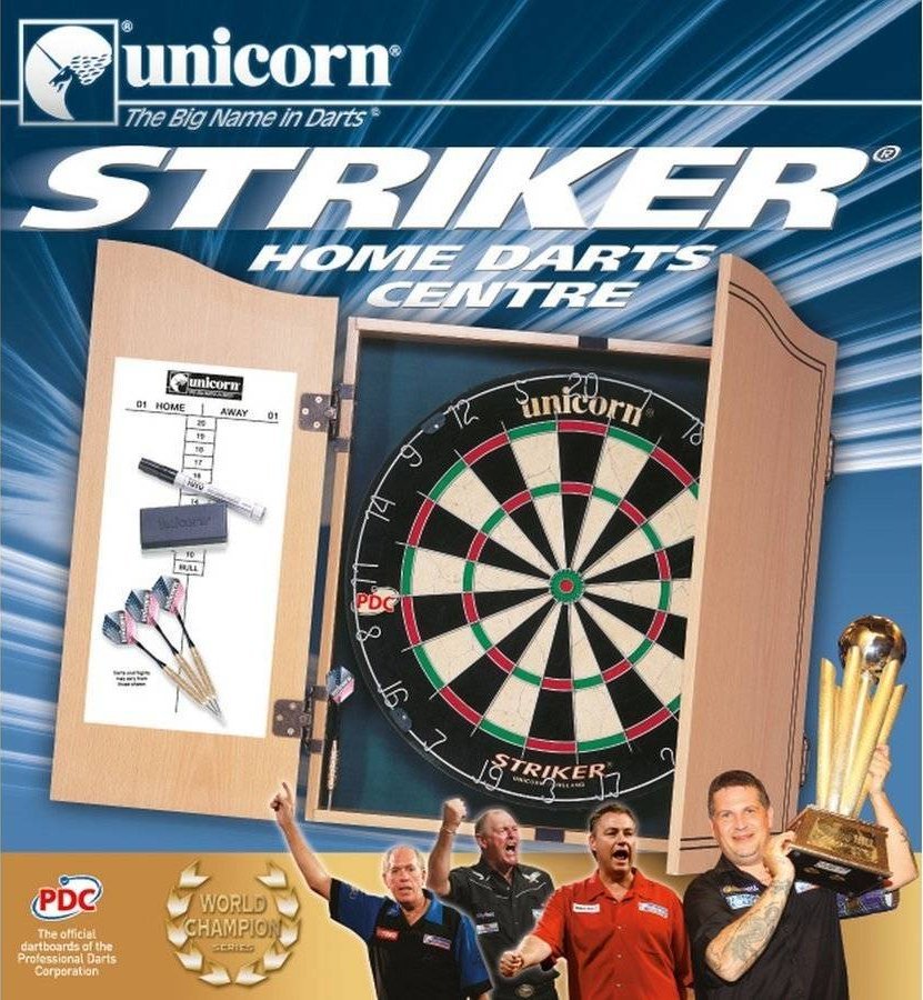 Unicorn Tarcza Unicorn STRIKER Home Dart Centre + szafka- 2 sets precision darts 46136 Uniwersalny