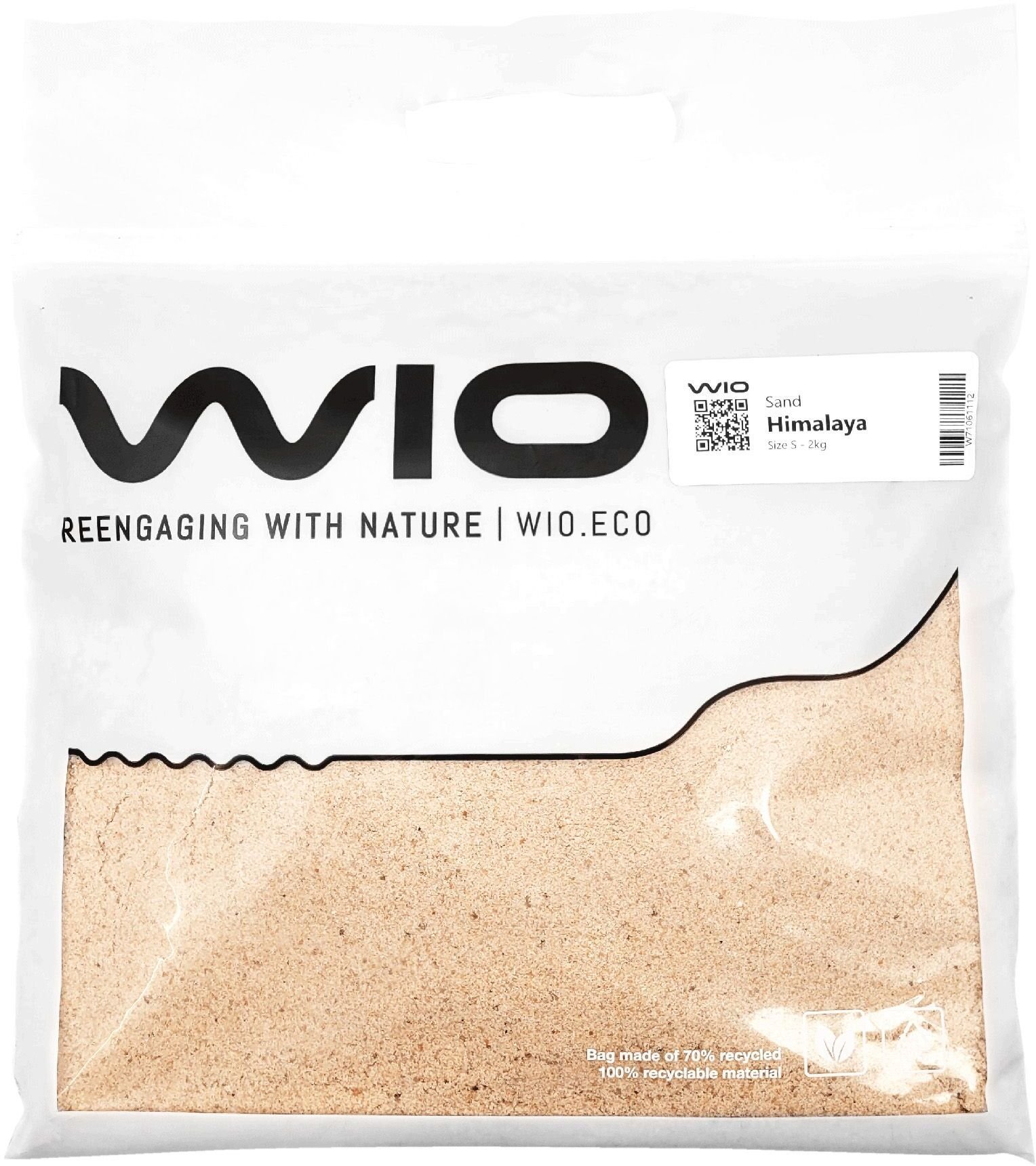 Aqua Nova WIO Himalaya Sand, piasek, dekoracyjny, szary, 2kg, worek