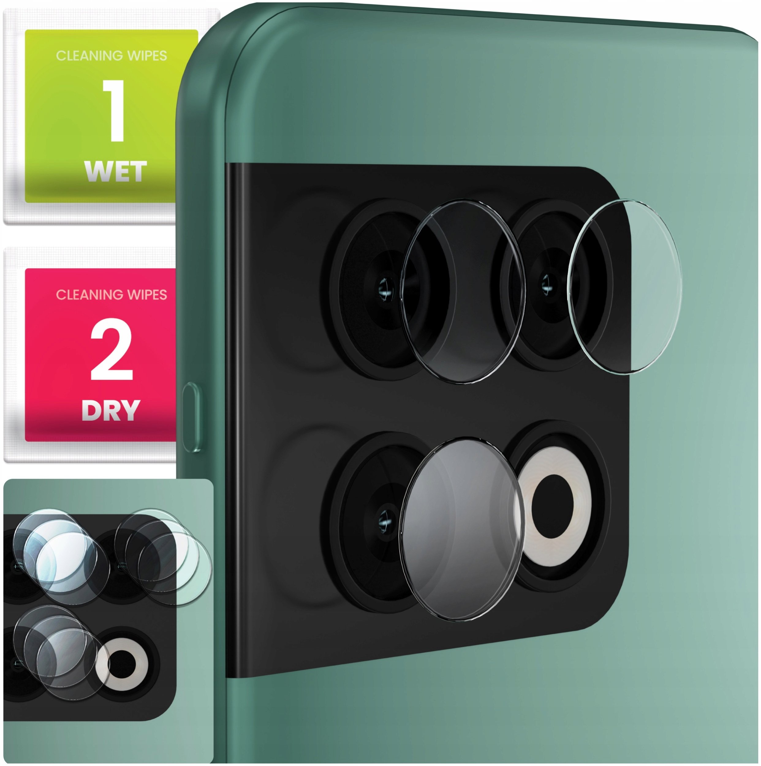 3-PAK Szkło Na Aparat Do OnePlus 10 Pro (Hartowane, Ochronne, Na Obiektyw)