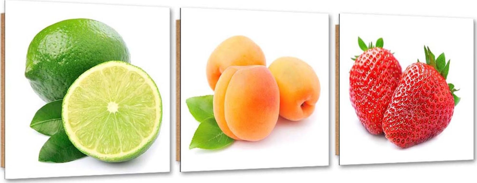 Feeby Zestaw obrazów Deco Panel, Soczyste owoce (Rozmiar 120x40)