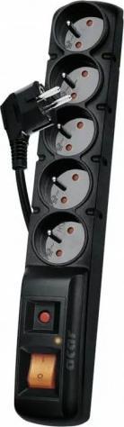 Listwa zasilająca Emos przeciwprzepięciowa 5 gniazd 3 m czarna (P53872)