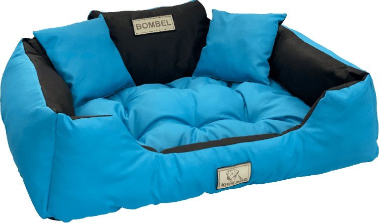 AIO FACTORY Legowisko personalizowane KINGDOG 75x65 niebieskie