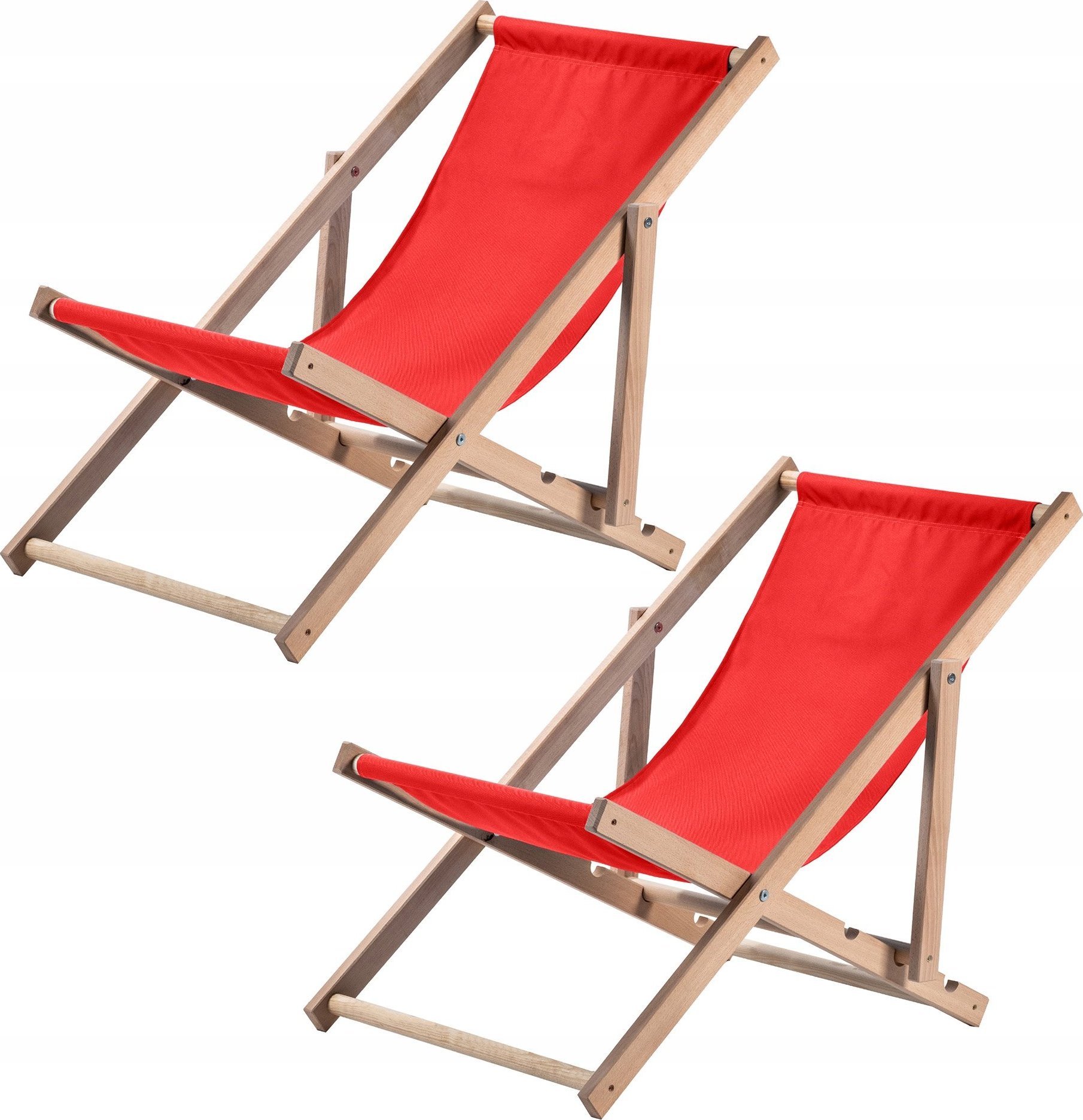 Kadax KADAX Leżak Drewniany Plażowy Składany Leżaki 2szt