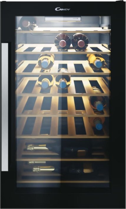 Chłodziarka do wina Candy Candy | Wine Cooler | CWC 154 EEL/NF | Energy efficiency class G | Free standing | Bottles capacity 41 | Black