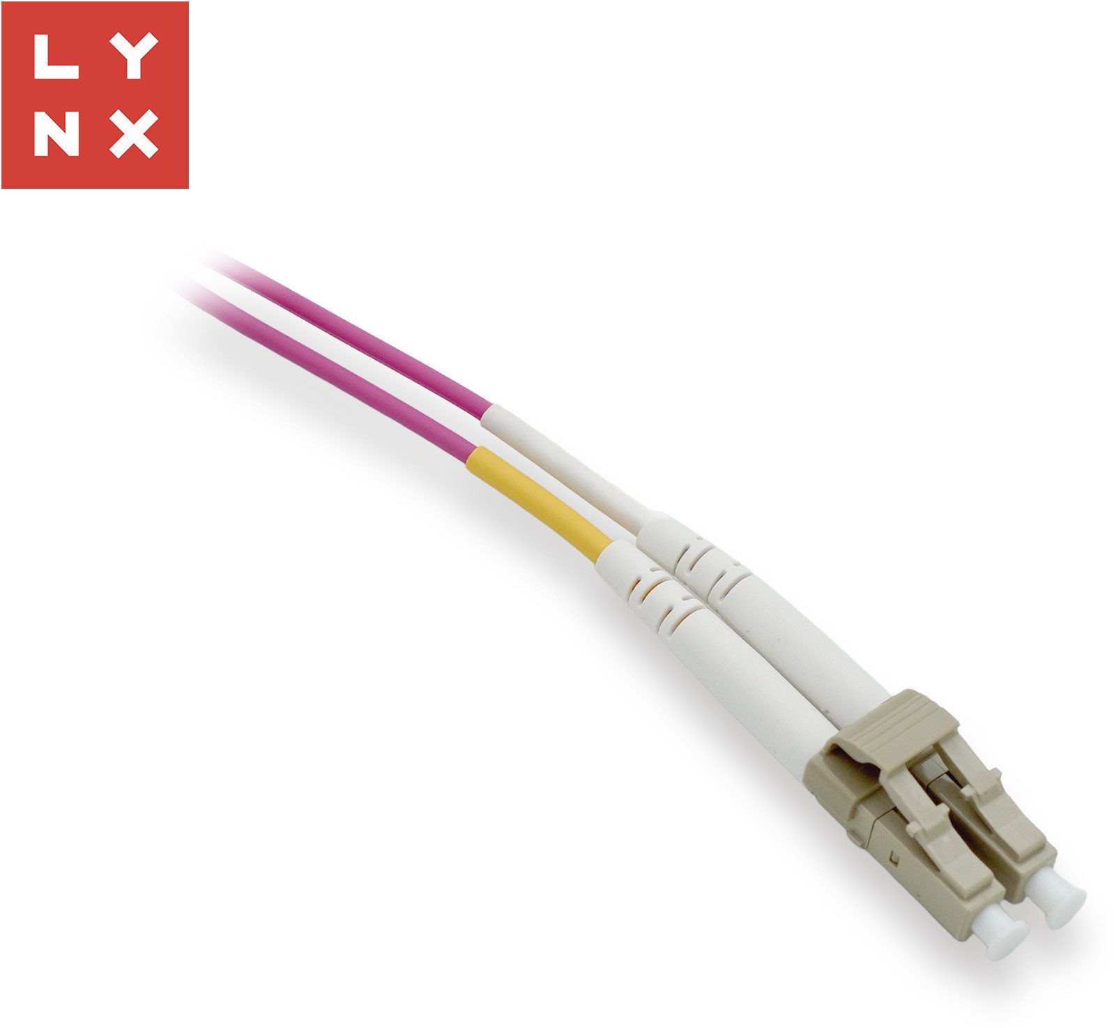 LYNX duplexní patch kabel MM, OM4, LC/LC, 50/125µm, 0,5m