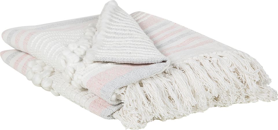 Beliani Koc 120 x 150 cm różowy KAMAN