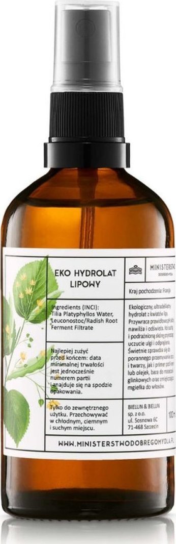Ministerstwo Dobrego Mydła Hydrolat lipowy ekologiczny 100ml