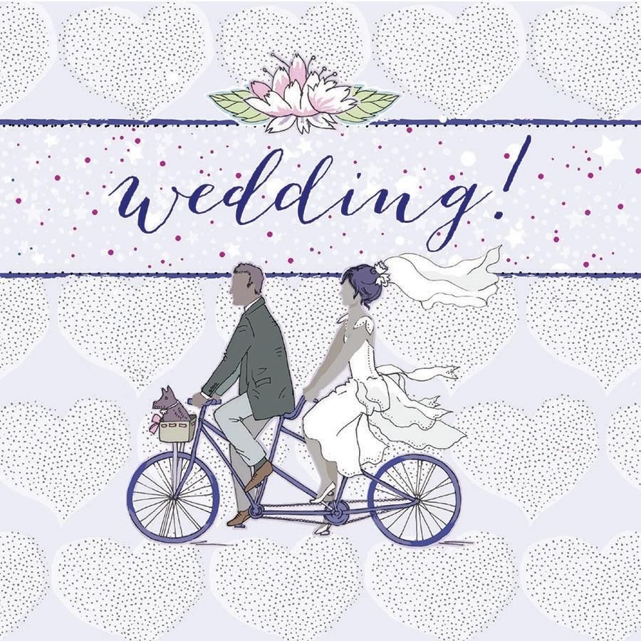 Clear Creation Karnet Swarovski kwadrat CL0227 Ślub rower