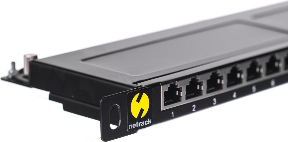 NetRack Patch panel 19" 0,5U 24-porty Kat. 5e FTP (104-12)
