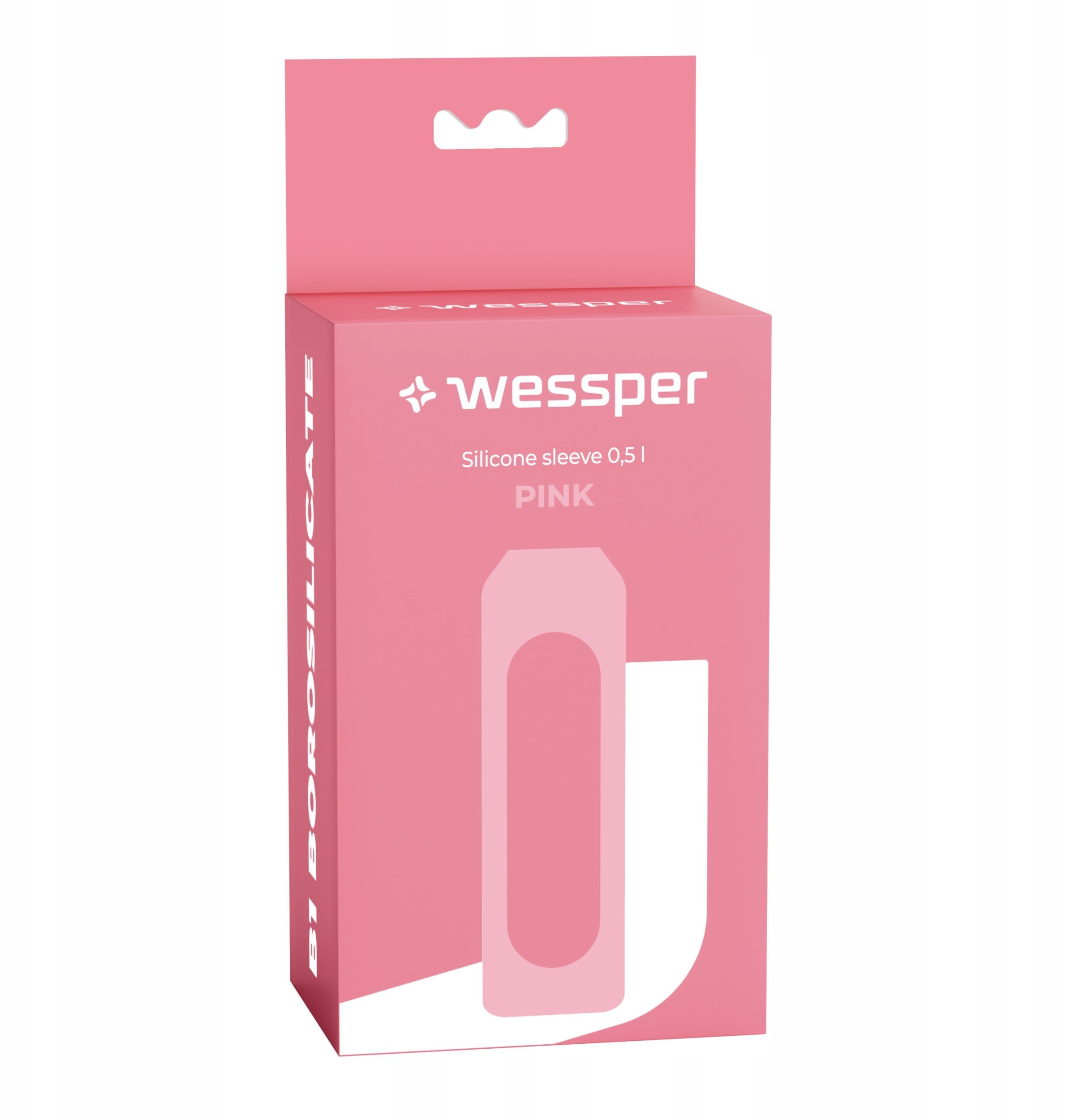 Silikonowa nakładka dla WE260 500ml Wessper B1 Borosilicate Pink (SS-PK-WES260-500-NEW)