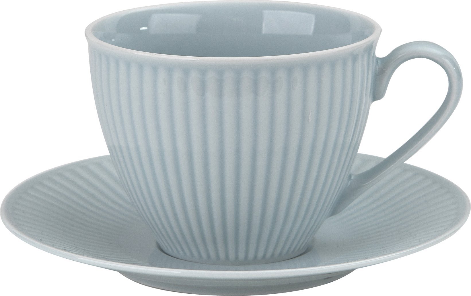 DUO Filiżanka porcelanowa 320 ml + spodek Dalia Niebieska