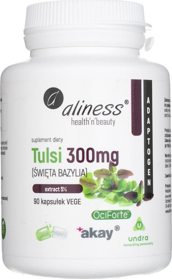 Aliness ALINESS TULSI ŚWIĘTA BAZYLIA 5% 300MG 90 KAPS