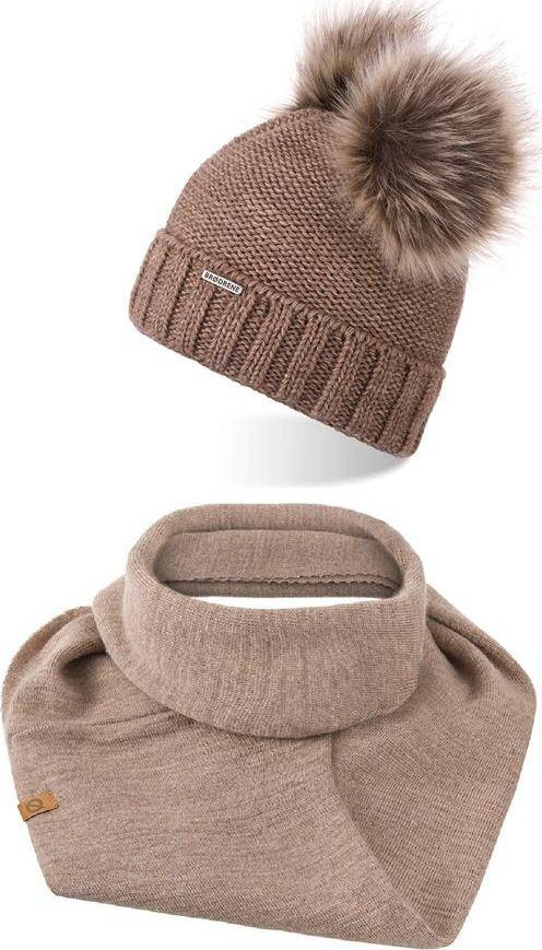 Brdrene Zestaw damski beżowy Brodrene 9942-2ZESCOFFEE