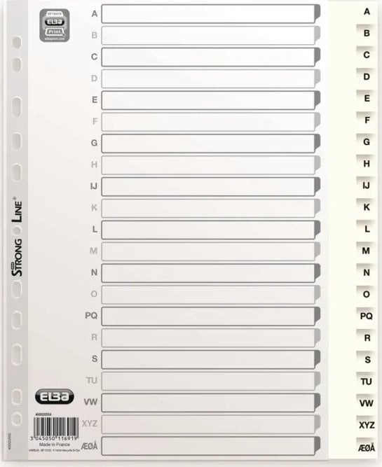 Elba Register Elba Strong-Line® Basic A4 PP hvid A-Å