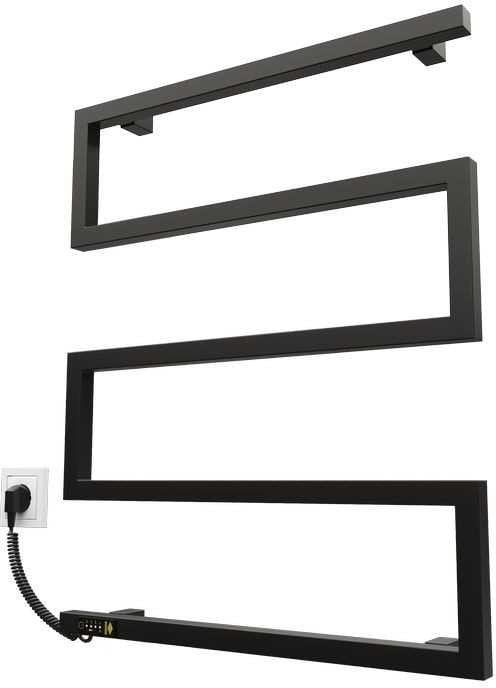 Elektrinis rankšluosčių džiovintuvas Kosser Zeta 685x550 EL, su laikmačiu, juodas (laidas kairėje)