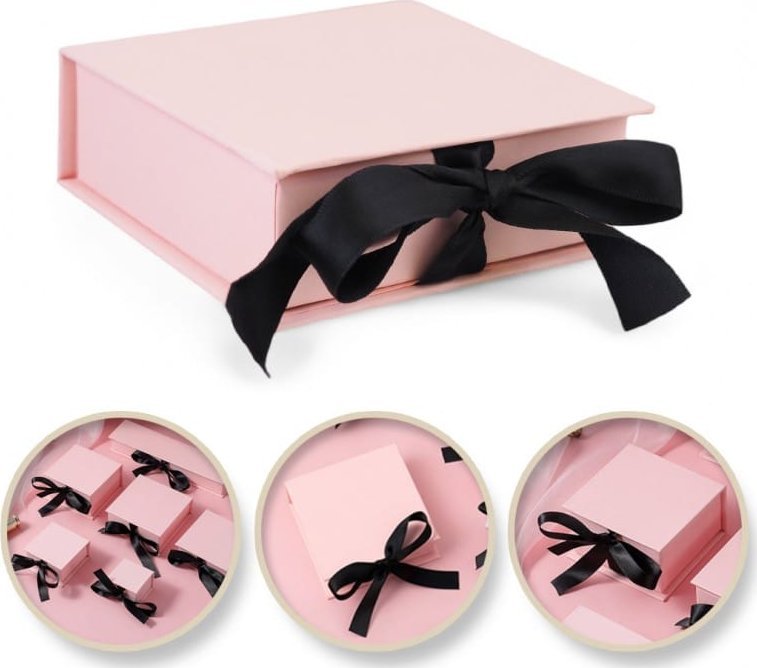 PUDEŁKO OZDOBNE na zestaw BIŻUTERII, NASZYJNIK 10x10x3,5 cm PDOZ26R