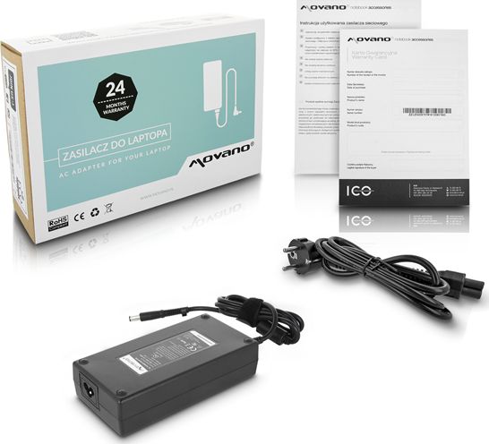 Zasilacz do laptopa Movano 230 W, 5 mm, 11.8 A, 19.5 V (ZZ/AS195118)
