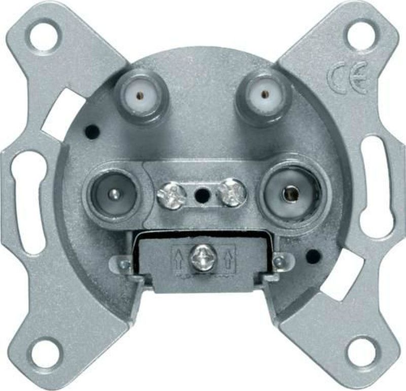 Hager K.1/K.5 Gniazdo antenowe 4-wyjściowe nieprzelotowe mechanizm 459410