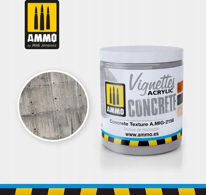 Vallejo Ammo: Acrylic Mud - Vignettes - Concrete Texture (100 ml)