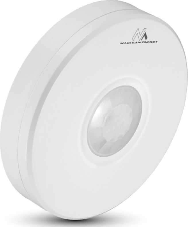 Maclean czujnik ruchu na podczerwień płaski IP65 do stosowania na zewnątrz Energy zasięg 8m, max. obciążenie 2000W (MCE293)